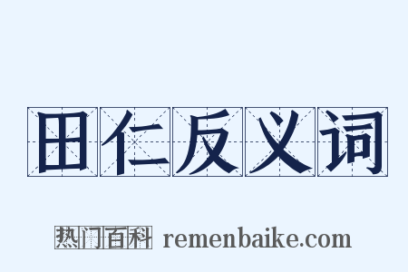 田仁反义词是什么意思的图片